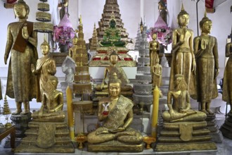 Buddha statues in Wat Arun, Temple of Dawn, Bangkok, Thailand, Asia