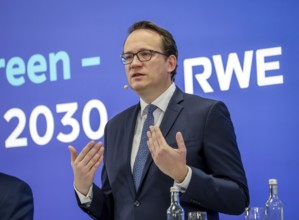 Essen, North Rhine-Westphalia, Germany, RWE CEO Markus Krebber at the RWE Annual Press Conference,