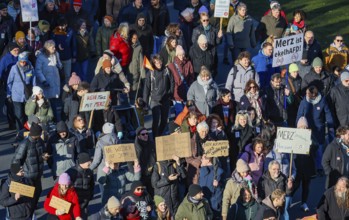 Essen, North Rhine-Westphalia, Germany - Demonstration against the right in Essen's green centre,