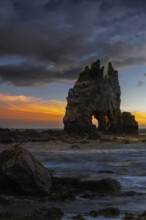 Sunset at Sauron's Mask, Playa de Portizuelo, Costa Verde Asturias, Spain, Europe