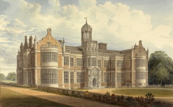 South West View of Ingestre, Staffordshire, the Seat of the Very Honourable Earl Talbot, England,