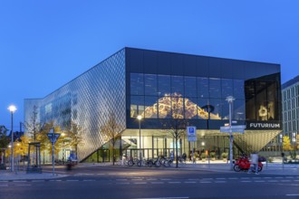 Museum for Questions of the Future Futurium at dusk, Berlin, Germany, Europe