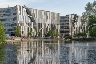 Modern architecture of the Kö-Bogen building complex, state capital Düsseldorf, North