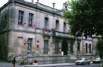 Town hall building in Uzès, Uzes, France 1975