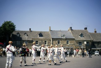 Morris dancers, Stow on the Wold, Gloucestershire, England in 1963