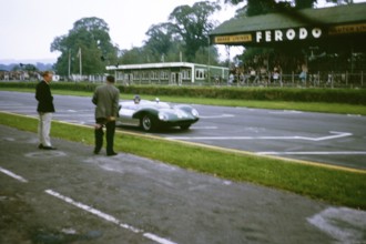 Blurred image of Bill de Selincourt, Whitsun sports car race on 3 June 1963, first place winner,