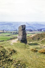 People climbing Alport Stone, Alport Heights, Wirksworth, Peak District National Park, Derbyshire,