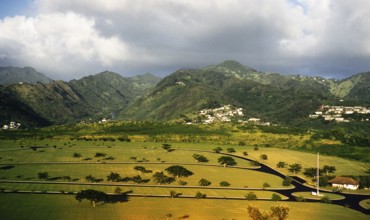 Roads for a theme park with the mountains of the Lamb Range in the background, suburb of Worree,