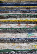 Colourful staircase, Matala, south coast, Crete, Greece, Europe