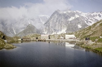 Hospice du Grand Saint Bernard, Pennine Alps, monastery building, Saint Bernard Pass, Valais,