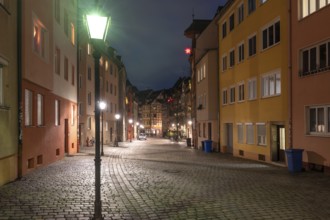 Historic houses in the old town, Weißgerbergasse, Nuremberg, Middle Franconia, Bavaria, Germany,