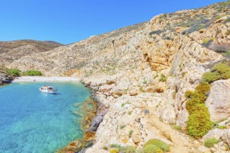 View of Livadaki bay, Folegandros Island, Cyclades Islands, Greece, Europe