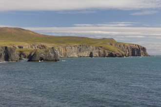 Coastal landscape at the road 870 north of Kopasker, North Iceland