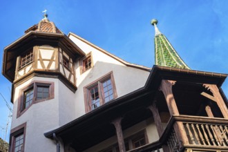 Pfisterhaus, Maison Pfister, a historic medieval heritage-protected building dating from 1537 in