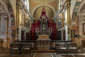 Church, Parish Church of Santa Maria del Sasso, interior view, Morcote, Lake Lugano, Lago di