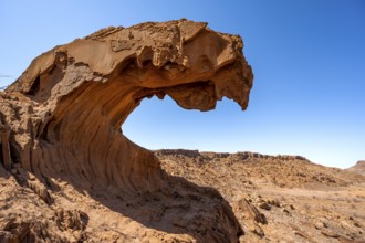 Lion's Mouth rock formation, Twyfelfontein, desert landscape, Kunene, Namibia, Africa