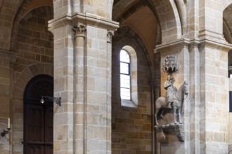 The Bamberg Horseman, equestrian statue in Bamberg Cathedral, Bavaria, Germany, Europe