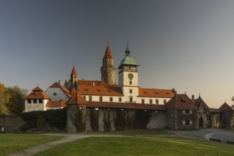 Bouzov Castle is an early 14th-century fortress first mentioned in 1317. It was built on a hill