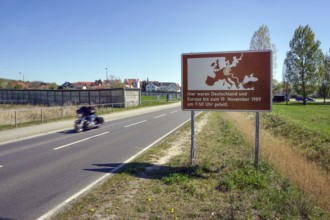 Hötensleben border memorial, former GDR border fortifications in Hoetensleben, today the state