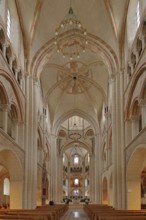 Interior view of the Gothic Limburg Cathedral of St George, Old Town, Limburg, Hesse, Germany,