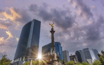 Angel of Independence monument located on Reforma Street near historic center of Mexico City