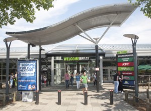 M25 motorway services at Welcome Break Service Station, South Mimms, Potters Bar, Hertfordshire,