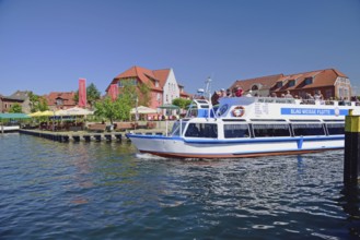 Europe, Germany, Mecklenburg-Western Pomerania, island town of Malchow, Lake Malchow, jetty,