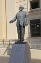 Statue in Valletta of Guido de Marco 1931-2010 former President of Malta