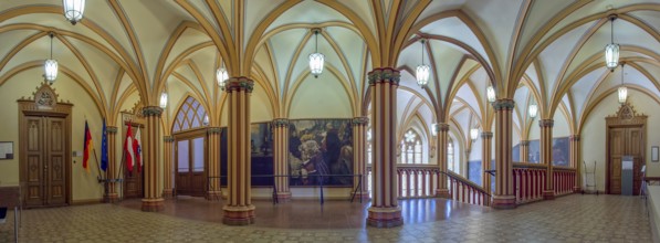 Town Hall Interior Staircase Panorama Erfurt Germany