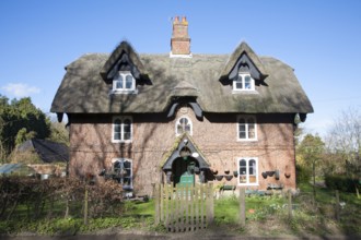 Historic detached thatched rural home called Smoky House, Sudbourne, Suffolk, England, United