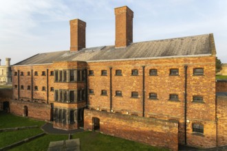 Exterior of Victorian jail museum, Lincoln Castle, city of Lincoln, Lincolnshire, England, UK