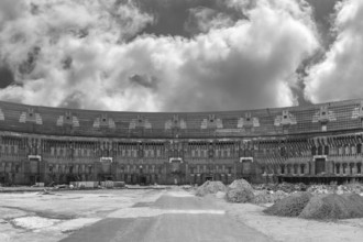 Inner courtyard of the Congress Hall, unfinished National Socialist monumental building on the Nazi