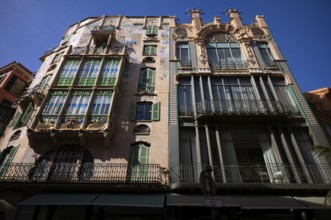 Art Nouveau building Can Forteza-Reym, inspired by Antoni Gaudí, Palma de Majorca, Majorca,