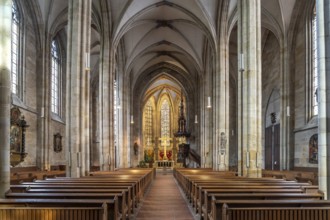 Interior of the Church of Our Lady in Esslingen am Neckar, Baden-Württemberg, Germany, Europe