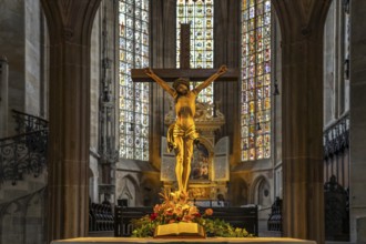 Crucifix in the parish church of St Dionys in Esslingen am Neckar, Baden-Württemberg, Germany,