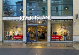 River Island clothing store shop, High Street, city of Lincoln, Lincolnshire, England, UK