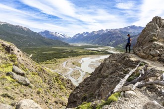 Rio de Las Vueltas, Laguna de los Tres Trail, Mount Fitz Roy, El Chaltén, Santa Cruz Province,