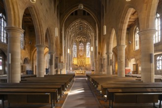 Interior of the Kilianskirche church in Heilbronn, Baden-Württemberg, Germany, Europe