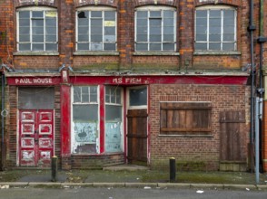 Derelict empty disused property in Grimsby docks, an area known locally as the Kasbah, north east