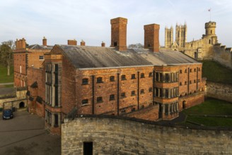 Exterior of Victorian jail museum, Lincoln Castle, city of Lincoln, Lincolnshire, England, UK with