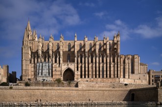 La Seu, Basilica de Santa Maria, Cathedral of St Mary, Palma de Majorca, Majorca, Balearic Islands,