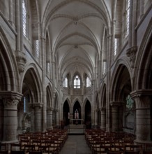 Begun in 1240, interior view to the east, ambulatory choir after 1300, restored in the 19th century