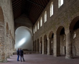 Leitzkau former monastery church 12th century interior facing east 86698 with people