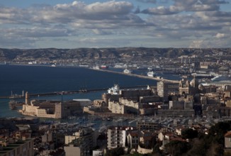 Marseille, view from the Basilique Notre-Dame-de-la-Garde to the north