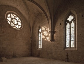 Cistercian monastery founded in 1144, church built 1175-1220, refectory rebuilt around 1400,