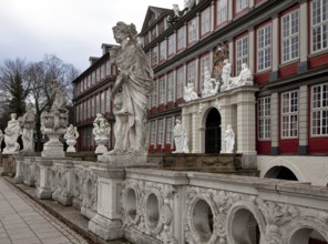 Wolfenbüttel Palace portal façade partial view with balustrade present appearance 1714-17 by