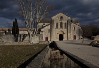 Cistercian monastery founded in 1144, church built 1175-1220, view from west, St., Sankt, Saint