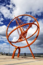 Monument to circumnavigation, coast of Punta Arenas, Patagonia, Chile, South America