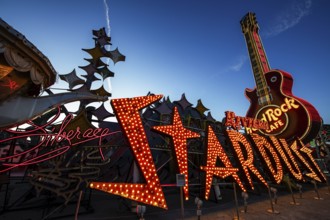 Stardust and Riviera, old neon sign, Boneyard, Neon Museum, Las Vegas, Nevada, USA, North America