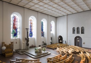 View to the south-west, window by Wilhelm Buschulte, St., Sankt, Saint